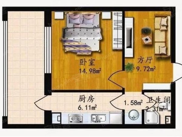 金华金东多湖金报步阳华府万达商圈一室带衣帽间浴缸   全屋智能出租房源真实图片