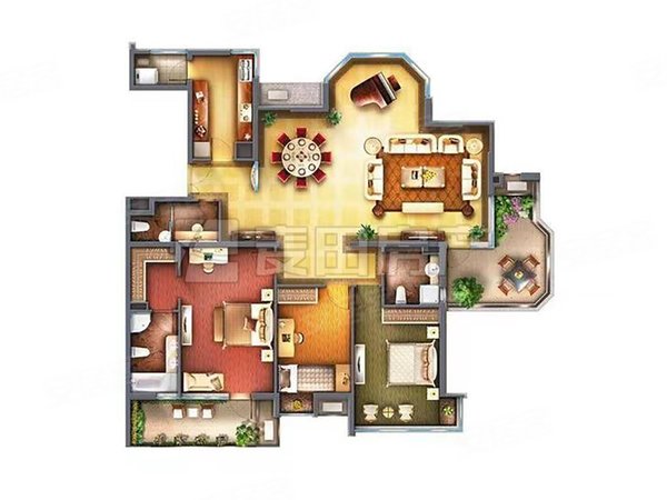 【多图】御翠尚府,朝青板块租房,御翠尚府南北三居,小区环境好,居住