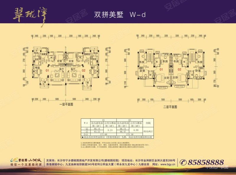 碧桂园山湖城(别墅)3室2厅4卫180㎡南北108万