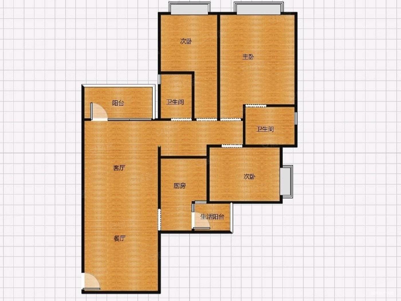 和黄御峰(三期)3室2厅2卫107.78㎡西111万