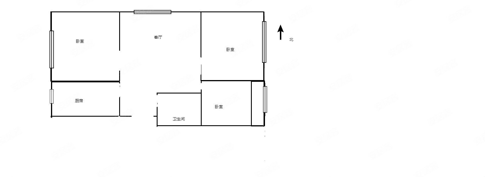 商业小区(昌乐)3室1厅1卫87.63㎡南北19.9万