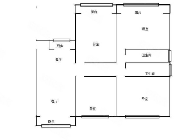 卧龙观邸4室2厅2卫149㎡南北120万