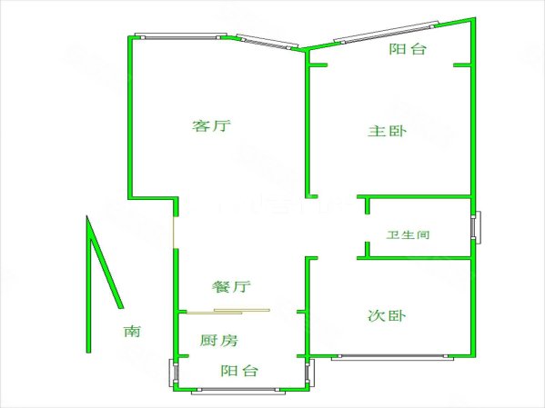 明泽雅居2室2厅1卫96㎡南北85万