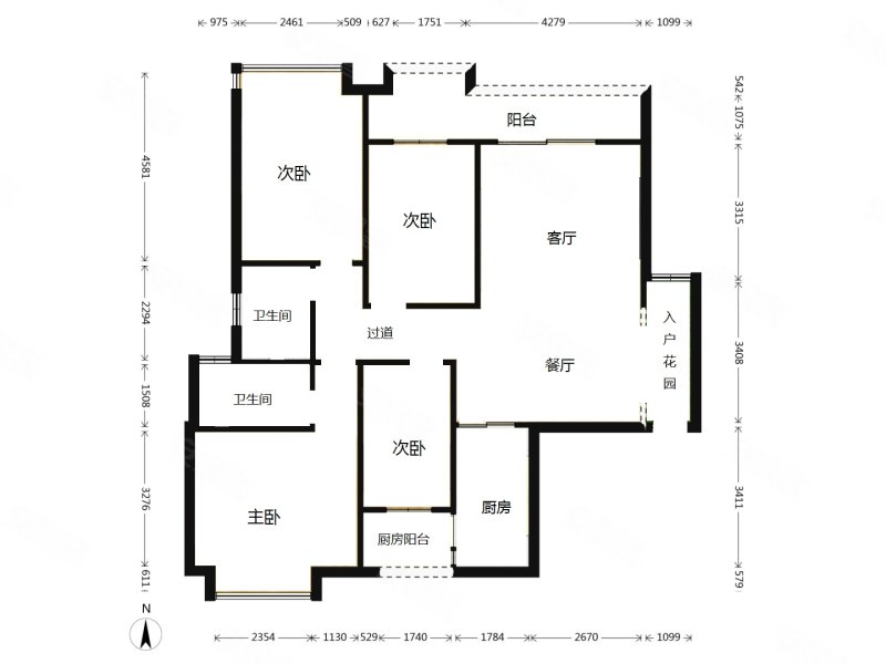 阳光桃源4室2厅2卫128.88㎡南北700万