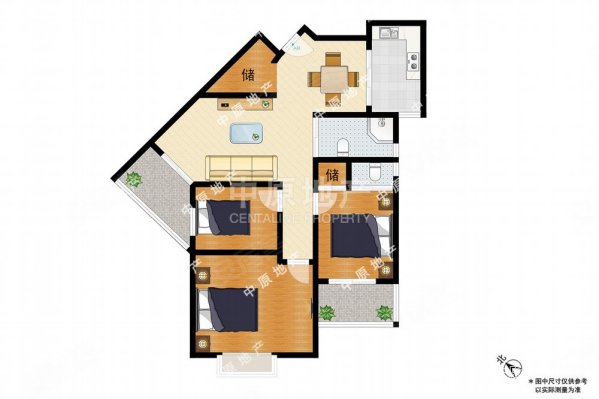 达安锦园(一期)3室2厅2卫100.7㎡东南1268万