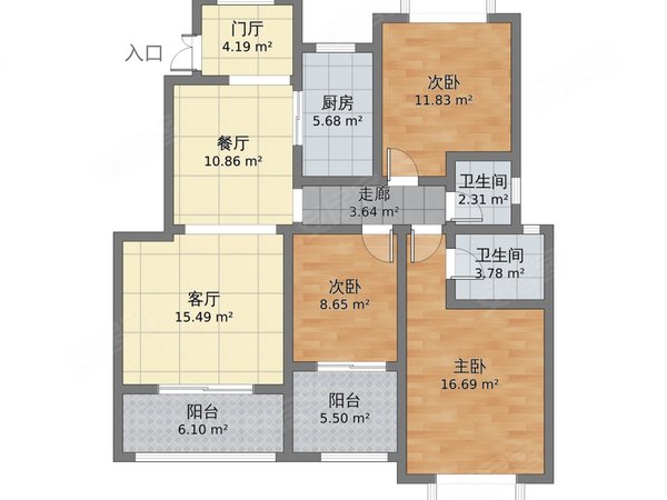 【多图】海上湾鹭居(公寓住宅),朱家角租房,海上湾鹭居(公寓住宅) 3室