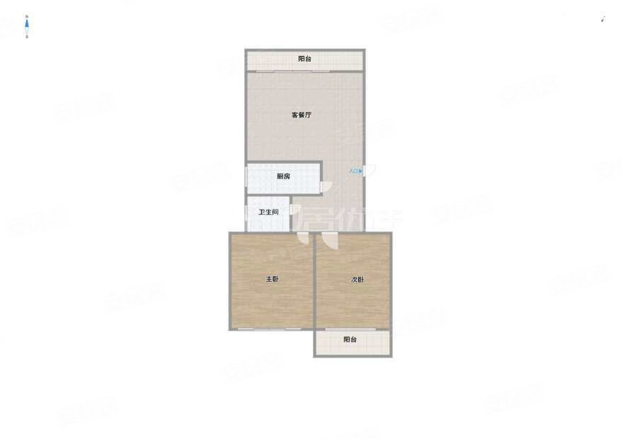 五象彩蝶居2室2厅1卫76㎡南43万