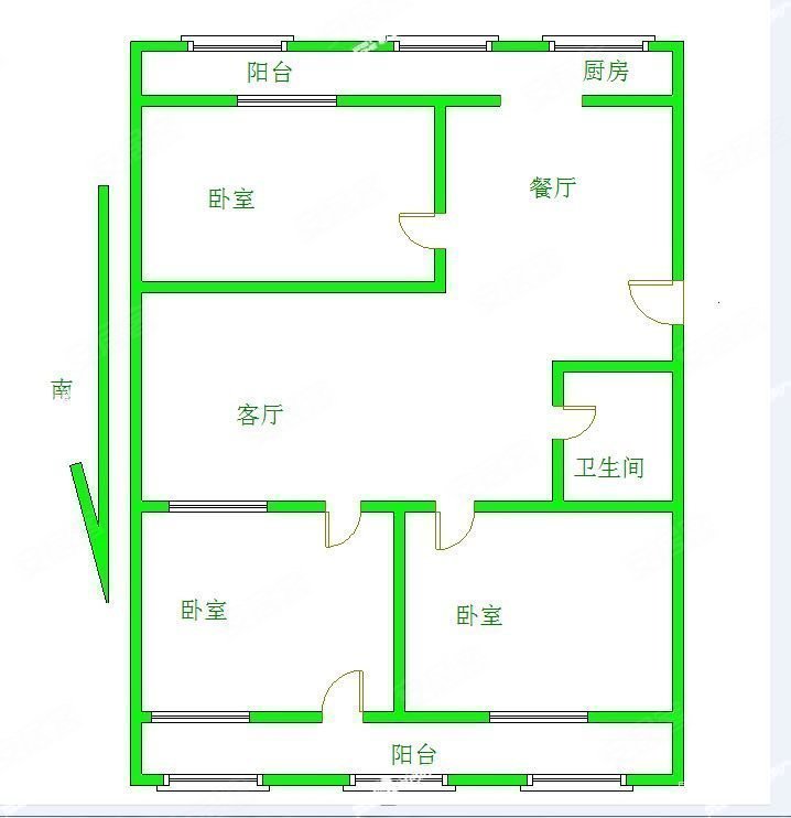 金谷园三室一厅一卫满五