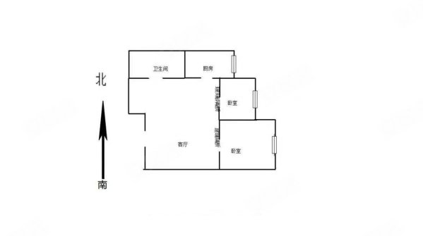 中加荣园(北区)2室1厅1卫59.59㎡南145万