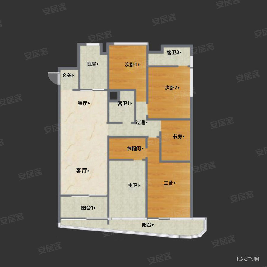 凯旋新世界广粤尊府4室2厅3卫224㎡南5500万