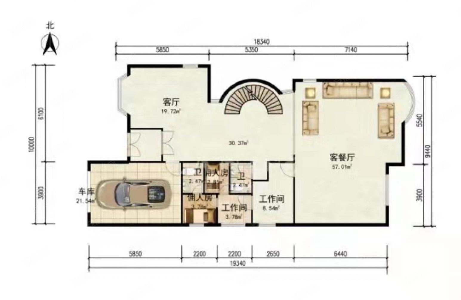 单层面积200平,业主一直居住,保养好,随时看,丽斯花园别墅二手房,2900