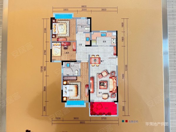 雅居乐金海湾3室2厅2卫109㎡南北49万