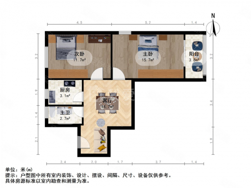 百子亭小区2室1厅1卫65.59㎡东西220万