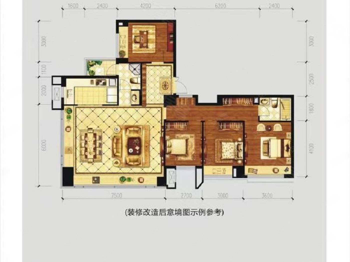 首开龙湖紫宸香颂三期4室2厅2卫154㎡西南199万