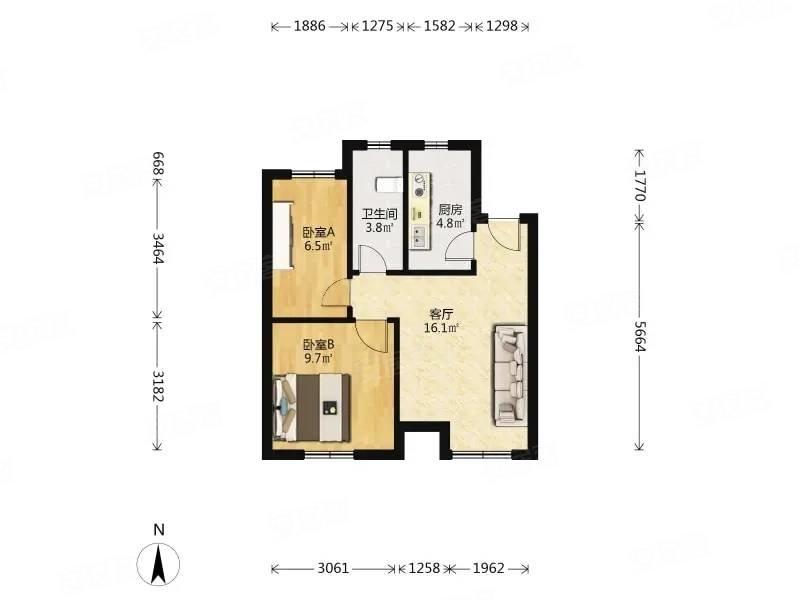 龙泽苑东区精装套二南北卧南厅中间楼层满五近地铁