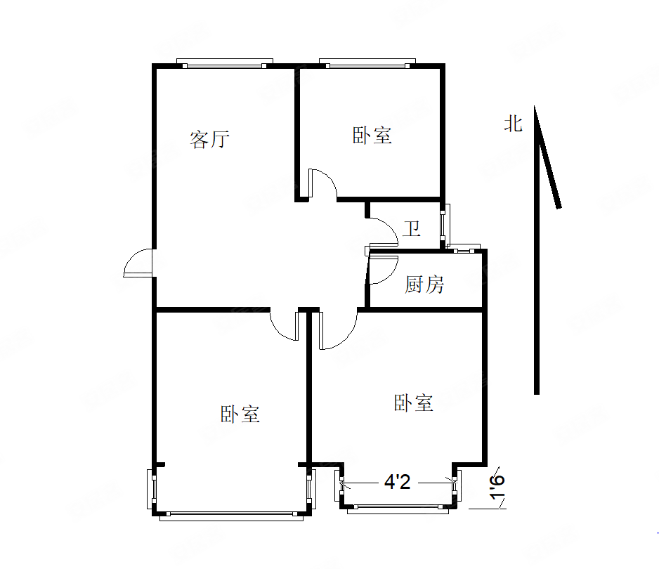 国奥世家北苑3室2厅2卫147㎡南北52.8万