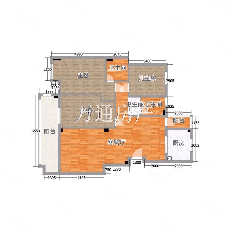 广源书香里3室2厅2卫120㎡西72万