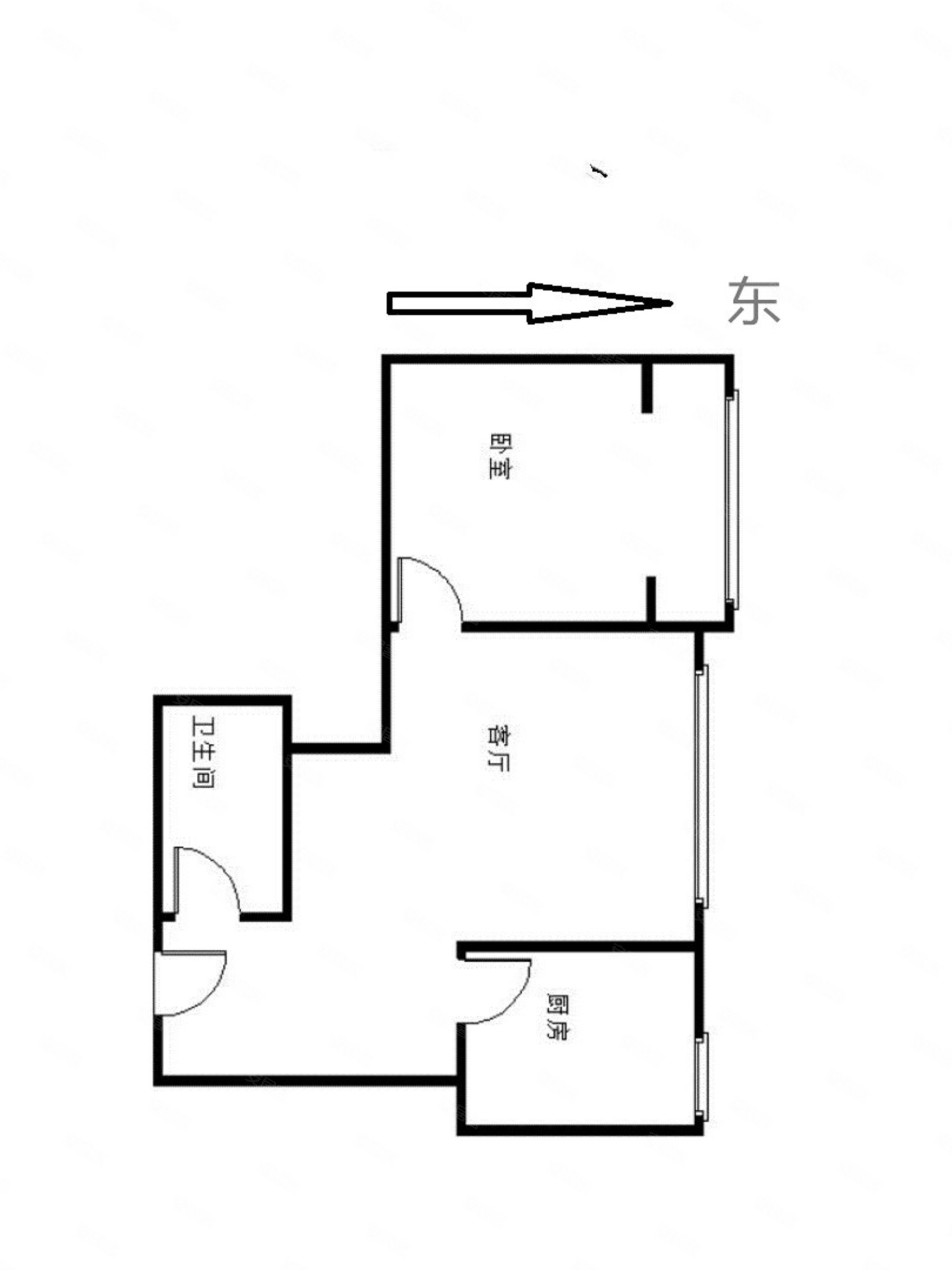 汇福悦榕湾(商住楼)1室1厅1卫50.52㎡东39万