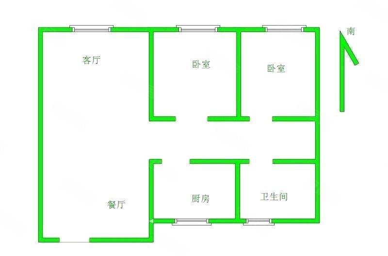 民生凤凰城7号院2室2厅1卫96㎡南90万