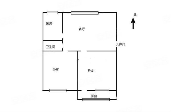 向阳小区(泰山)2室1厅1卫68㎡南北68万