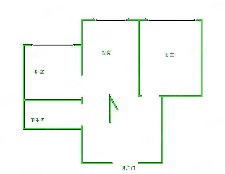 致和南小区2室1厅1卫54㎡南北27.5万