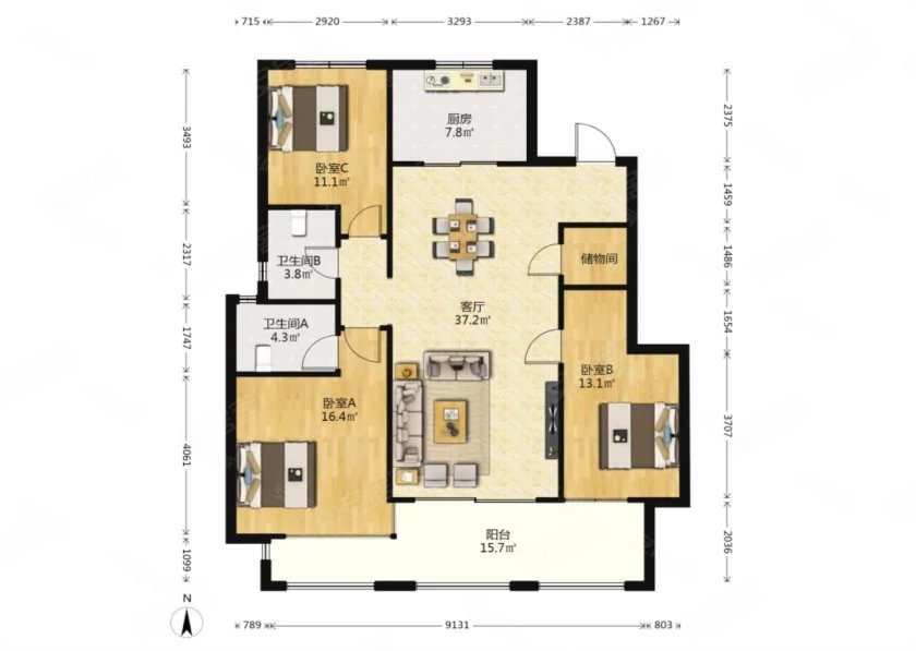 (超大三阳台见过吗)临湖洋房,凤凰楼层,全天采光,等您来哦