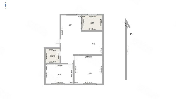 伊欢小区2室2厅1卫78㎡南北84万