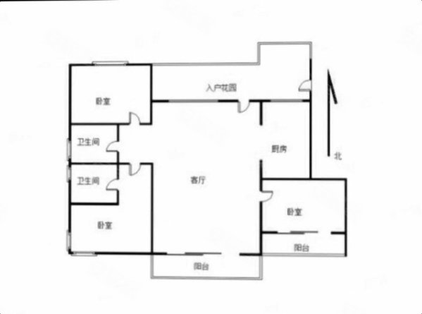 翰林公馆3室2厅2卫128㎡南北160万