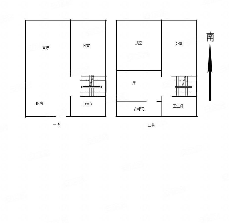 馥室成双(三四五期)2室2厅2卫125㎡南65万