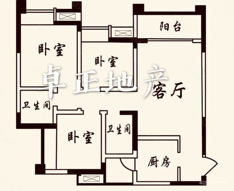 和合家园(三期)3室2厅2卫112㎡南北60万