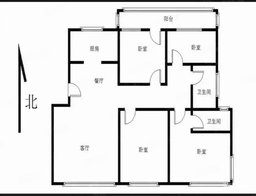 厦航同城湾南北通透4房2卫采光充足全明格局户型方正
