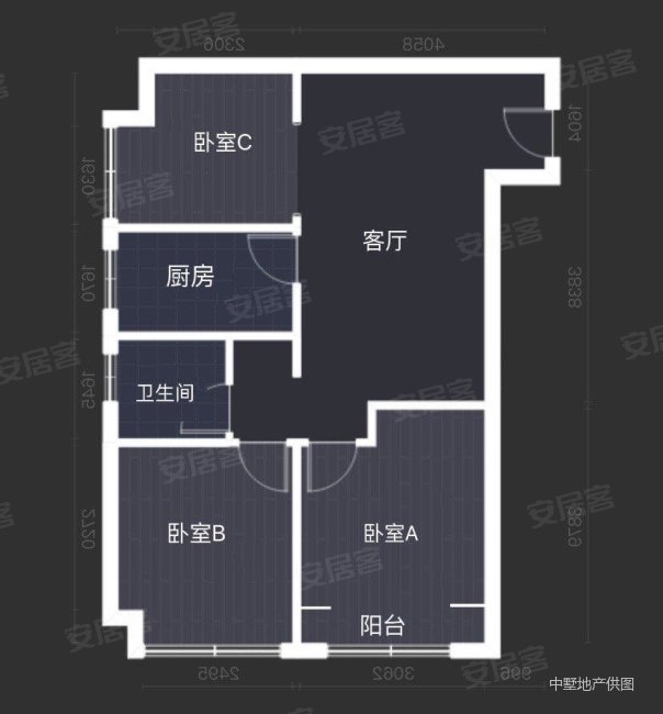 信达天御御公馆3室1厅1卫77.62㎡南140万