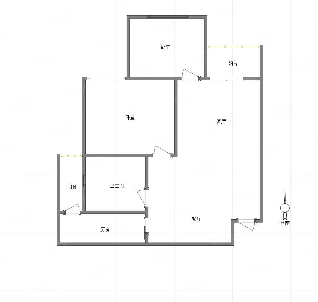 古渡春色2室2厅1卫70.24㎡南北49万