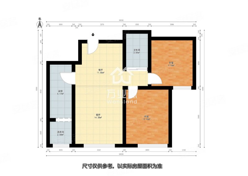 君澜名邸2室1厅1卫85㎡南83万