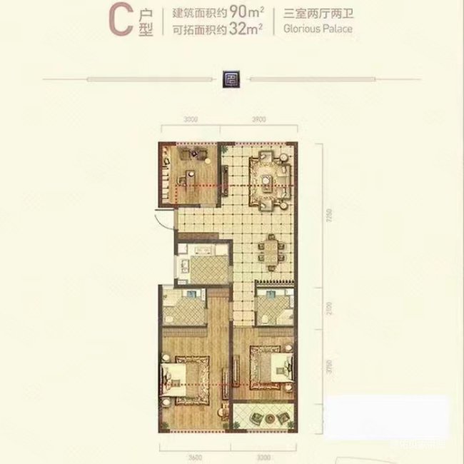 郡望府 急售  超低单价  随时看房  对面商场