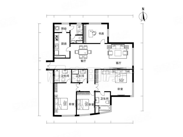 朝外大街租房,南北通透 4室2厅 新城国际,朝阳租房-北京58安居客