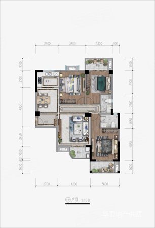 振兴小区3室2厅2卫96.37㎡南北190万