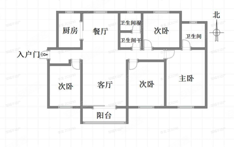 邹城东海院子4室2厅2卫138㎡南106万