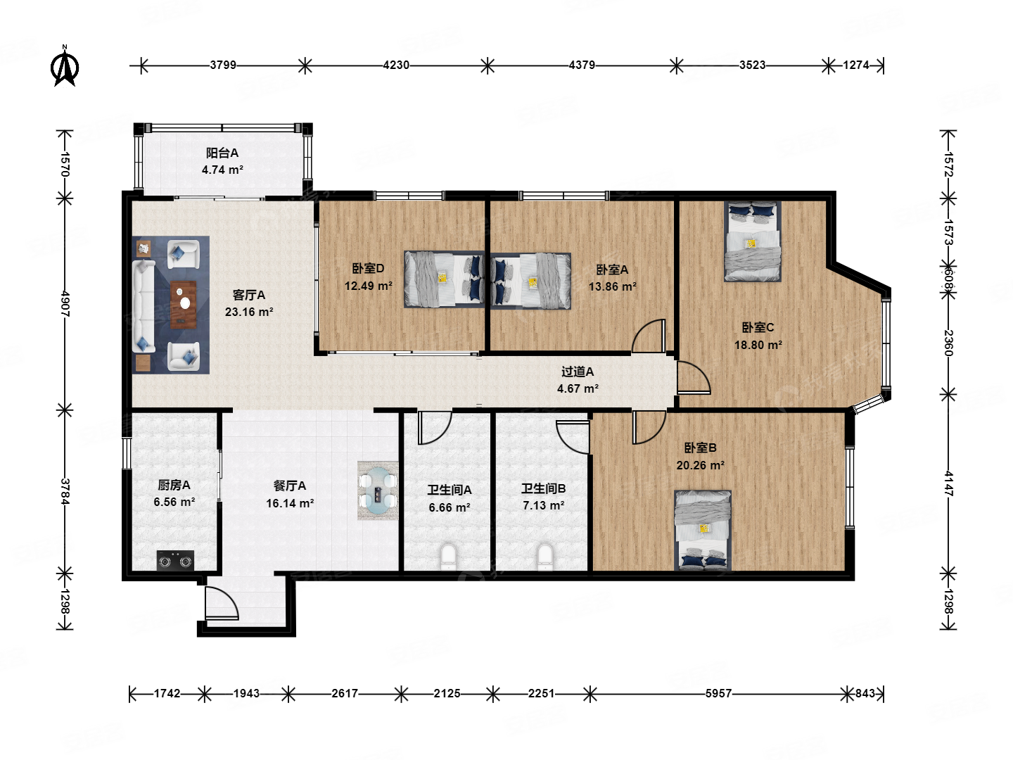 二环边,朝阳区,地铁口,北方兵器集团家属楼,改善四居,芳林苑二手房