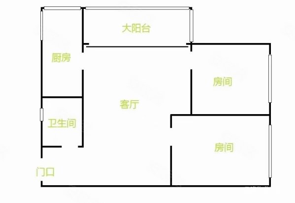 周门小区3室2厅1卫60㎡南北180万