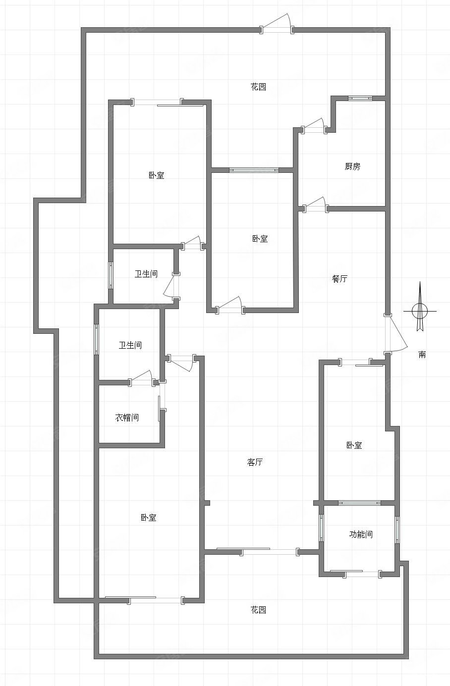 中铁山水时光D组团4室2厅2卫134㎡南150万