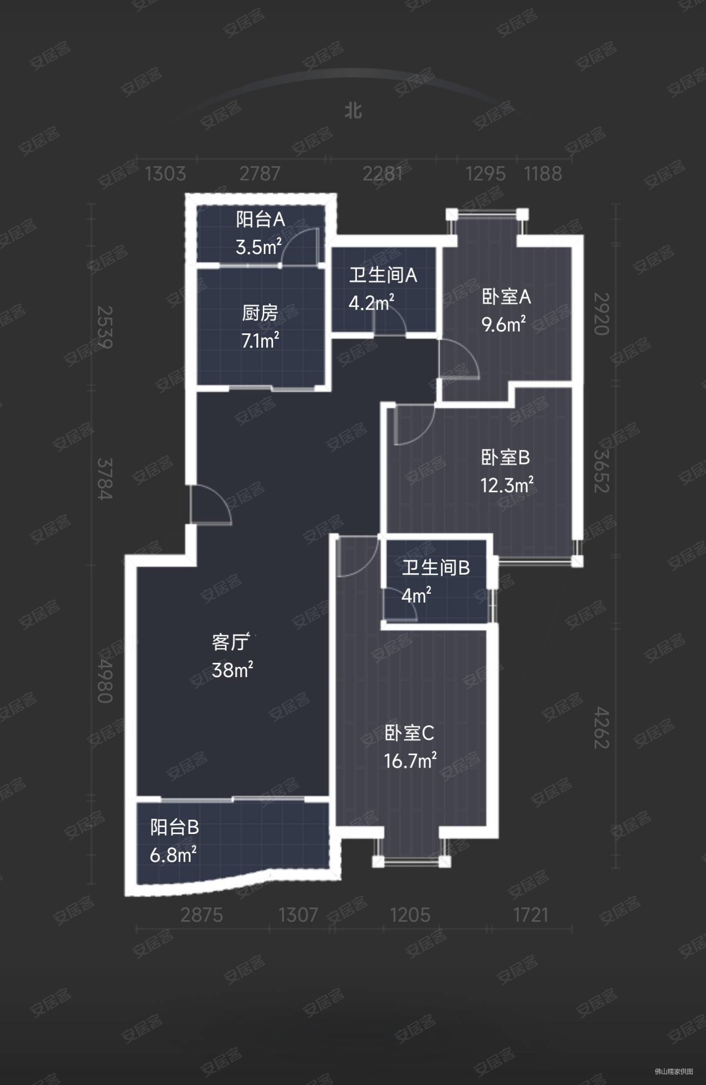 丽日豪庭南北对流三房精装修一梯两户