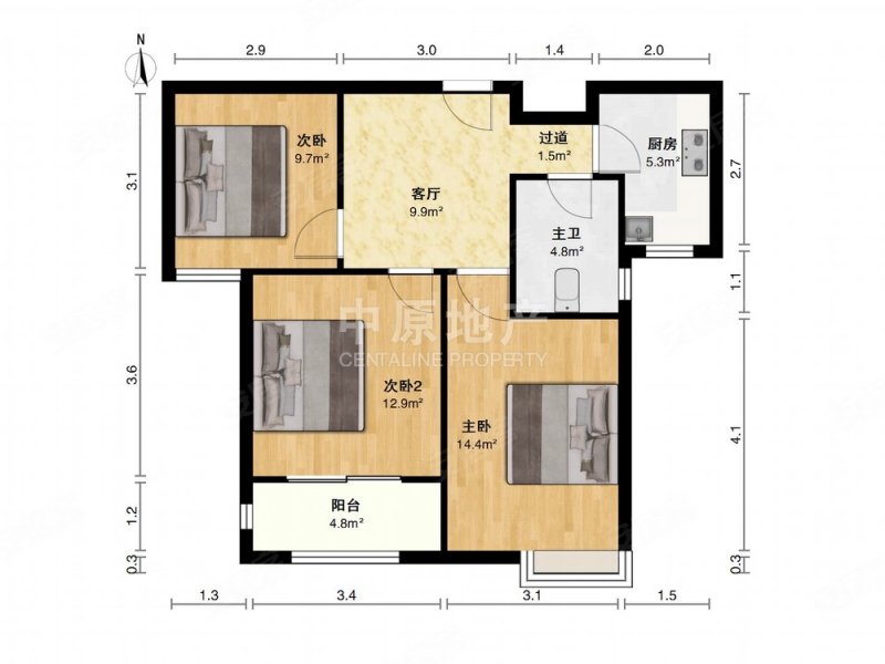 馨汇佳苑2室2厅1卫83.91㎡南299万