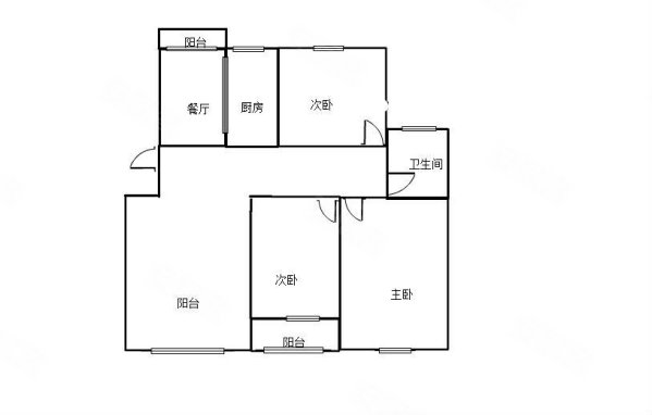 奥城小区3室2厅1卫103㎡南61.8万