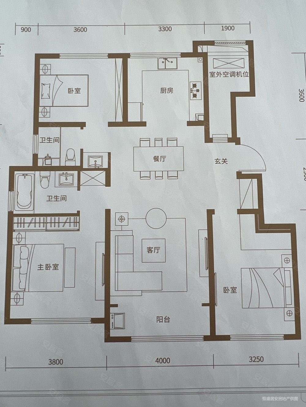 中南君悦府3室2厅1卫110.45㎡南北178万