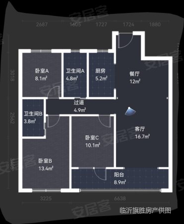 海博壹江阅3室2厅2卫140㎡南北78万