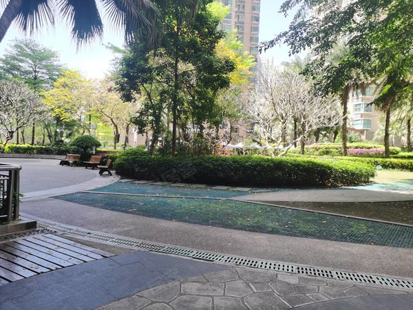 深圳福田新洲绿景花园(二期)大型社区,三楼空中花园,楼下大型超市