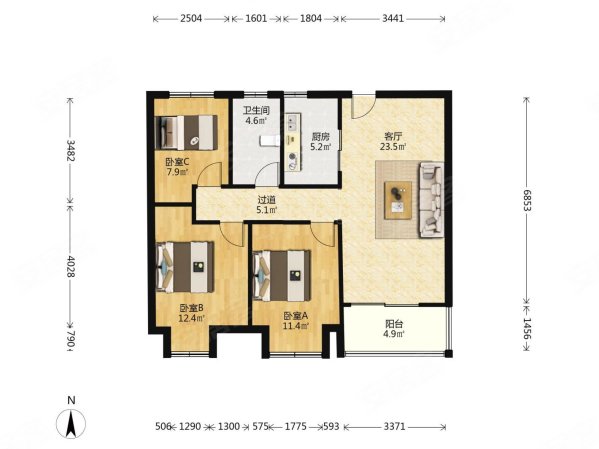 繁华里 满五  ,小区中间位置中间楼层,采光视野好,有个车位