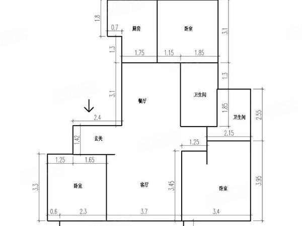 睢宁县睢宁城区睢宁城区中心兴美城市广场实小二中房兴美广场3室出租，周边配套设施完善拎包即住出租房源真实图片