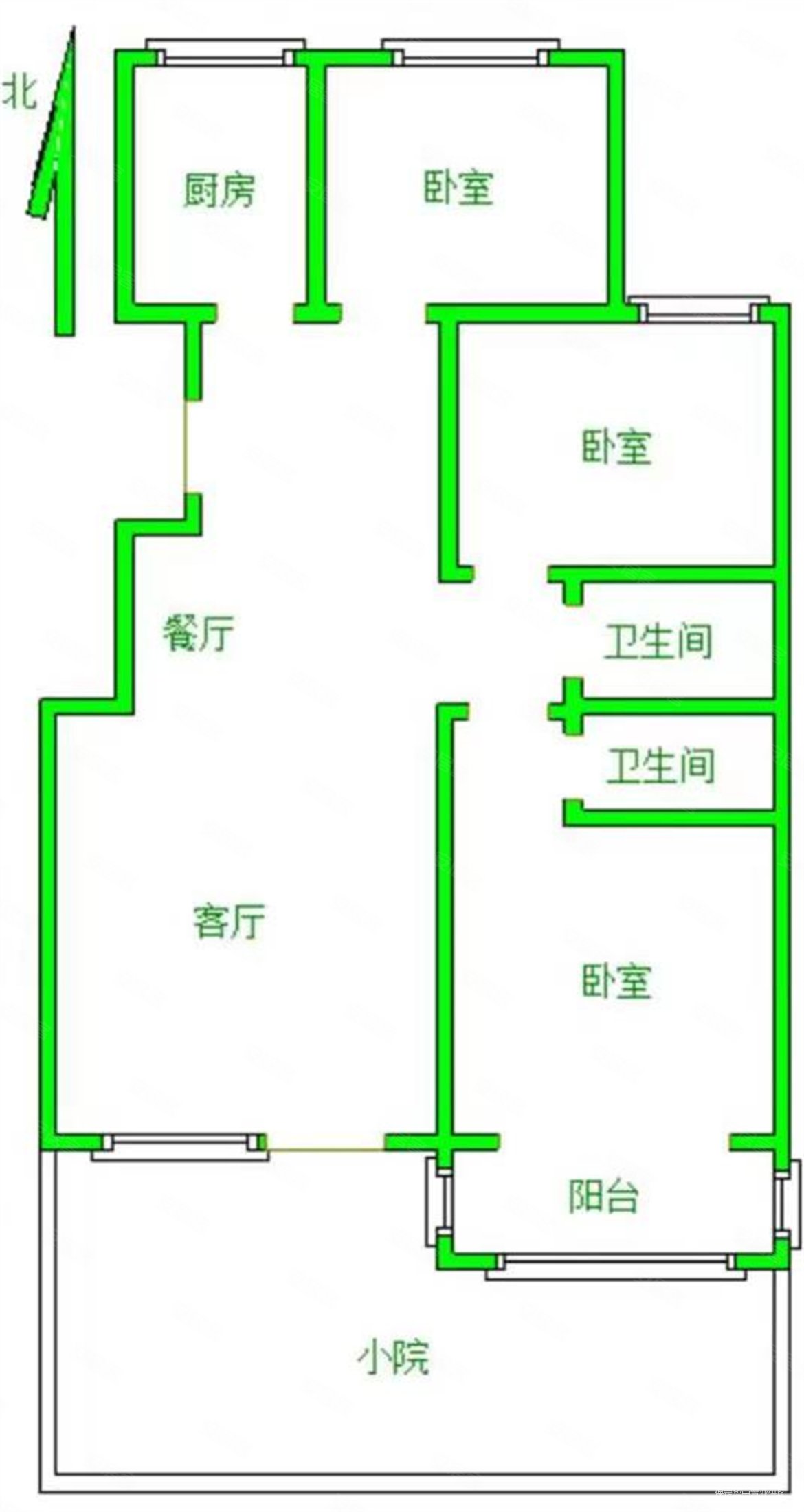 卓正丽景蓝湾(b区)3室2厅2卫115㎡南北184.8万